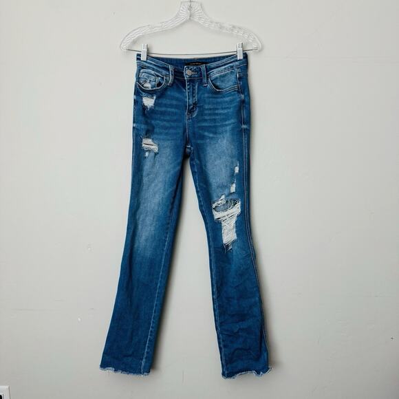 Flying Monkey Distressed Straight Leg Blue Jean Women’s Size 25 - Picture 1 of 8